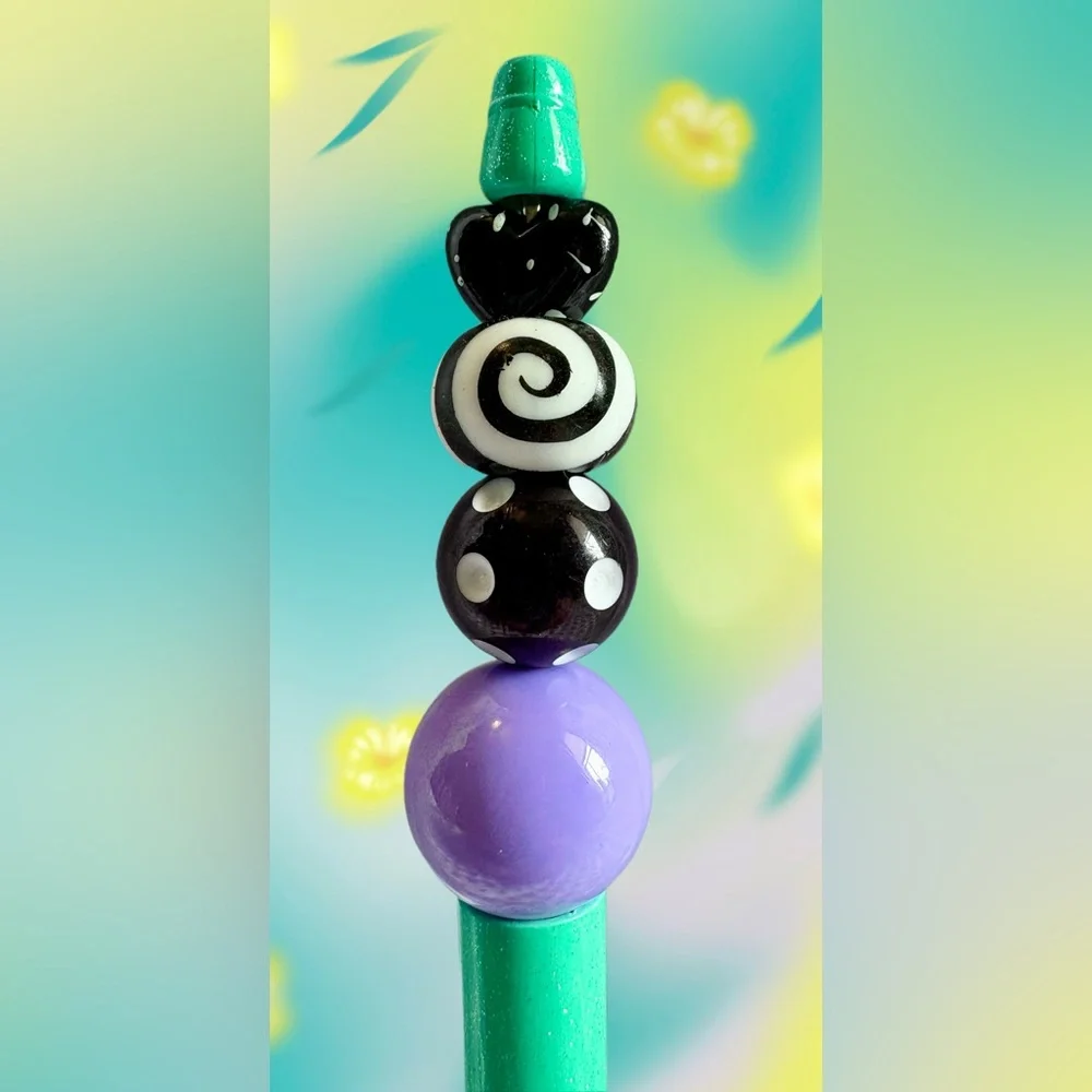 Mint Kawaii Pastel Cutie Custom Beaded Ink Pen
